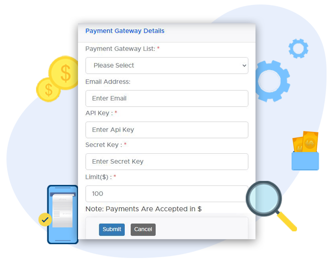 Pre-Integrated Payment Gateways